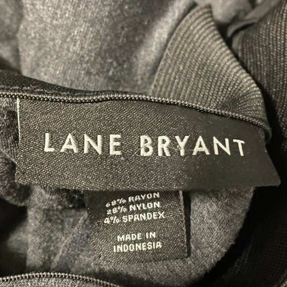 Lane Bryant Wide Leg Dress Pant Women's Plus Size 22 Gray Pull-On Stretch Career - Picture 10 of 10